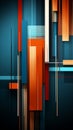 an abstract background with blue orange and red lines Royalty Free Stock Photo