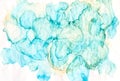 Abstract background in blue and pink color, hand drawn alcohol painting Royalty Free Stock Photo