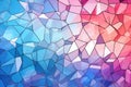 abstract background of blue and pink polygonal mosaic pattern texture, A design inspired by shattered glass on a gradient Royalty Free Stock Photo