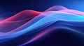 Abstract background with blue and pink wavy lines, vector illustration. Generative AI Royalty Free Stock Photo