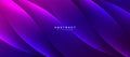 Abstract background with blue, purple and magenta geometric spiral lines. Modern minimal trendy lines pattern horizontal. Vector
