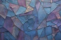 Abstract background of blue, purple and pink mosaic tiles on the wall Royalty Free Stock Photo