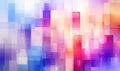 abstract background with blue, purple and pink squares on a white background. Royalty Free Stock Photo