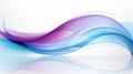 Abstract background with blue and purple wavy lines. Vector illustration. Generative AI Royalty Free Stock Photo