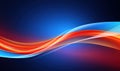 abstract background with blue and red curved lines. Vector illustration. Royalty Free Stock Photo