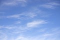 Abstract background of blue sky with cirrus clouds Royalty Free Stock Photo