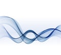 Abstract background with blue smoke wave Royalty Free Stock Photo