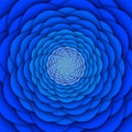 Abstract background. Blue spiral flower pattern. Abstract Lotus Flower. Esoteric Mandala Symbol.