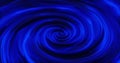 Abstract background with blue swirling funnel or swirl spiral made of bright shiny metal with glow effect. Screensaver beautiful Royalty Free Stock Photo