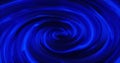 Abstract background with blue swirling funnel or swirl spiral made of bright shiny metal with glow effect. Screensaver beautiful Royalty Free Stock Photo