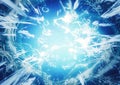 Abstract background with blue splashes and ice shards Royalty Free Stock Photo