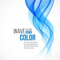 Abstract background with blue wave. Vector