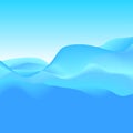 Abstract Background of Blue Waves, Vector Illustration