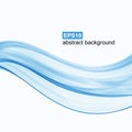 Abstract background. Blue waves on white background for presentation, website, flyers, brochures.