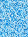 abstract background of blue and white circular with different circles in them