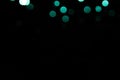 Abstract background blur green bokeh with black background Royalty Free Stock Photo