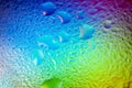Abstract background. Abstract blur image of colored soft spots and gradients seen through wet glass. Texture of water drops on Royalty Free Stock Photo