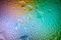 Abstract background. Abstract blur image of colored soft spots and gradients seen through wet glass. The texture of water drops on Royalty Free Stock Photo