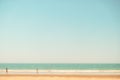 Abstract background of blurred beach and sea waves. Royalty Free Stock Photo