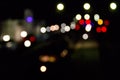 Abstract background of blurred city lights with bokeh effect Royalty Free Stock Photo