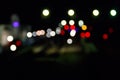 Abstract background of blurred city lights with bokeh effect Royalty Free Stock Photo