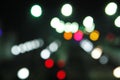 Abstract background of blurred city lights with bokeh effect Royalty Free Stock Photo