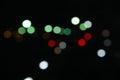 Abstract background of blurred city lights with bokeh effect Royalty Free Stock Photo