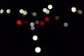 Abstract background of blurred city lights with bokeh effect Royalty Free Stock Photo