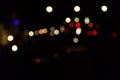Abstract background of blurred city lights with bokeh effect Royalty Free Stock Photo