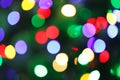 Abstract background with blurred colorful Christmas lights Royalty Free Stock Photo