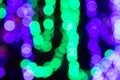 Abstract background. Blurred colorful circles bokeh of Christmas lights Royalty Free Stock Photo