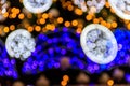 Abstract background. Blurred colorful circles bokeh of Christmas lights Royalty Free Stock Photo