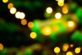 Abstract background with blurred golden lights. Glowing effect. Gold bokeh of light textured glitter background. Christmas party , Royalty Free Stock Photo
