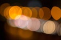 Abstract background of blurred lights with bokeh effect
