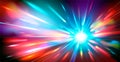 Abstract background with blurred magic neon color light rays. Vector illustration