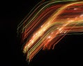 Abstract background with blurred neon light curved lines Royalty Free Stock Photo