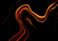 Abstract background blurred rays light gold orange red on black with the gradient texture lines effect motion design Royalty Free Stock Photo