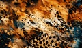 Abstract background blurred spots texture coloring leopard.