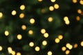 Abstract background with blurred yellow Christmas lights Royalty Free Stock Photo