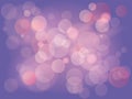 Abstract background with bokeh effect. Blurred defocused lights in light purple and pink colors. Magic lights with soft Royalty Free Stock Photo