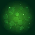 Abstract background with bokeh green