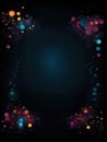 Abstract background with bokeh lights and stars, vector illustration.