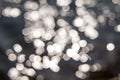 Abstract background with bokeh sun lights in the lake. Royalty Free Stock Photo