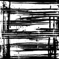 abstract BACKGROUND, Bold rough brushstrokes, wavy lines, dashes. Hand drawn black ink illustration, abstract background.