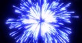 Abstract background of bright blue glowing shiny bright beautiful festive fireworks salute Royalty Free Stock Photo