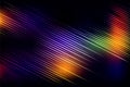 abstract background with bright colorful lines light effect black color, blue orange red yellow wave technology wallpaper, Royalty Free Stock Photo