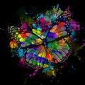 Abstract art background with butterfly Royalty Free Stock Photo