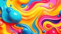 Abstract background with bright colors and fluid shapes Dynamic composition with glowing lines