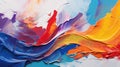 Abstract background with bright colors and fluid shapes Dynamic composition with glowing lines