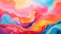 Abstract background with bright colors and fluid shapes Dynamic composition with glowing lines